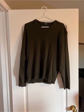 Marks & Spencer Olive Green V-Neck Sweater